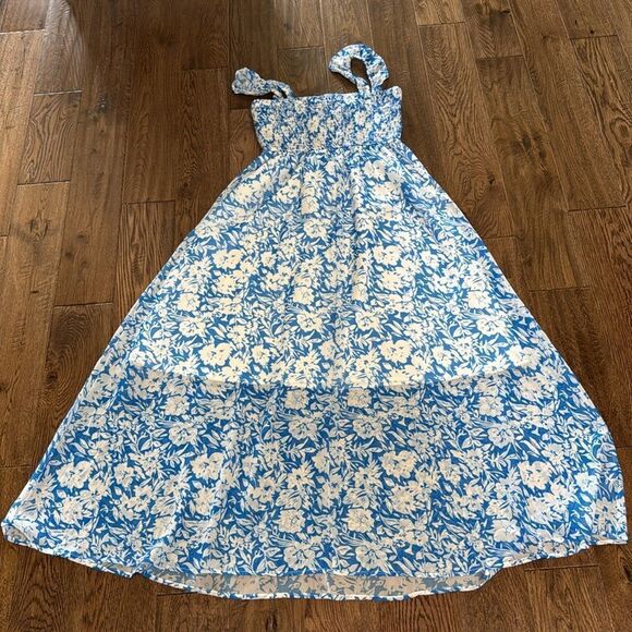 Blue and White Floral Dress Sz S - Picture 3 of 4